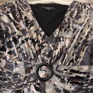 Expressions Women's Black and Gray Dress